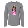 thumbnail image 1 of Inktastic African American Princess In Pink Dress Long Sleeve T-Shirt, 1 of 5