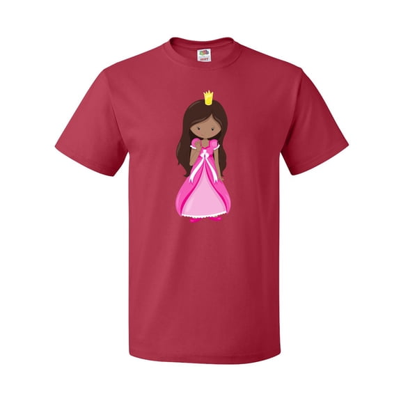 Inktastic African American Princess In Pink Dress T-Shirt