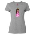 thumbnail image 1 of Inktastic African American Princess In Pink Dress Women's T-Shirt, 1 of 5