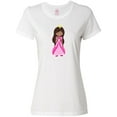 thumbnail image 1 of Inktastic African American Princess In Pink Dress Women's T-Shirt, 1 of 5