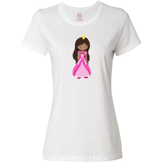 Inktastic African American Princess In Pink Dress Women's T-Shirt