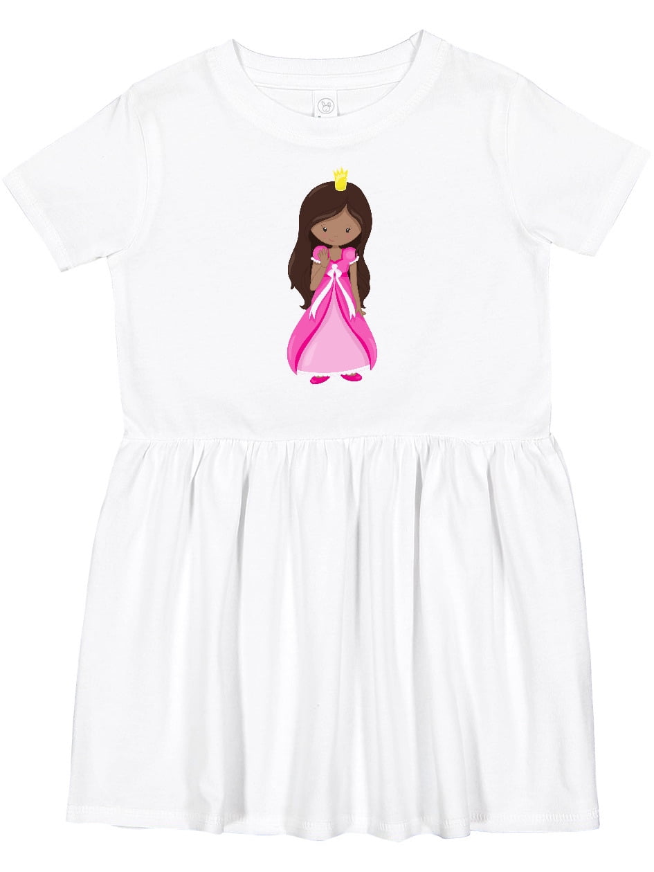 Inktastic African American Princess, Queen, Gown, Pink Dress Girls Toddler Dress, Toddler Girl's, Size: 2T, White