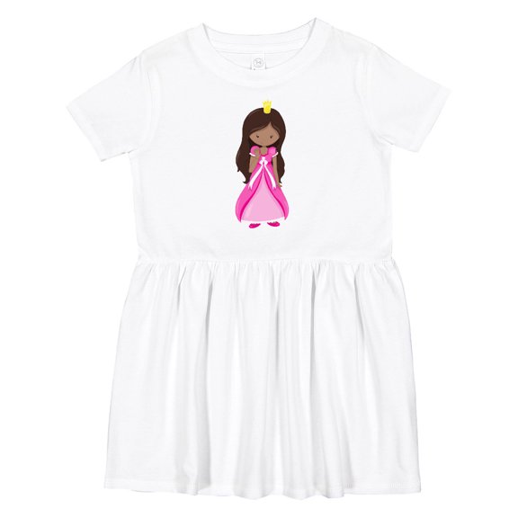 Inktastic African American Princess, Queen, Gown, Pink Dress Girls Toddler Dress
