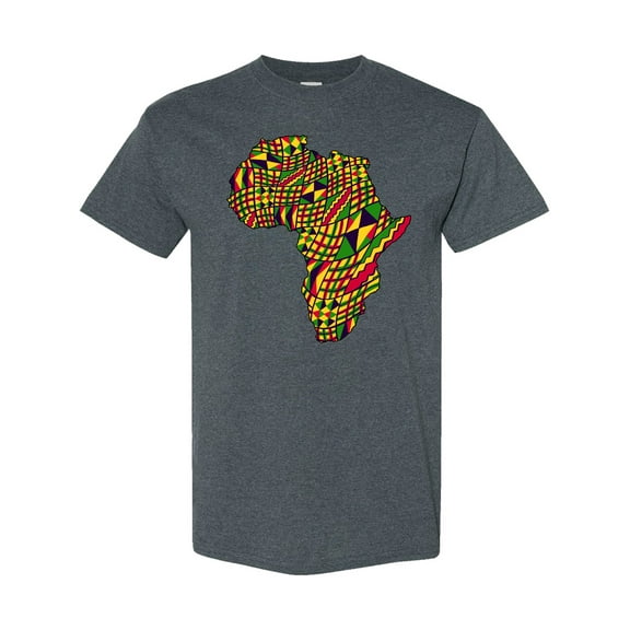 Inktastic African Continent with Pattern-black History Month T-Shirt