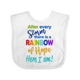 thumbnail image 1 of Inktastic After Every Storm, There is a Rainbow of Hope Here I Am Boys or Girls Baby Bib, 1 of 4