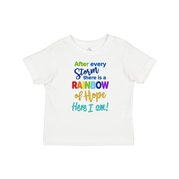 Inktastic After Every Storm, There is a Rainbow of Hope Here I Am Boys or Girls Baby T-Shirt