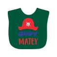 thumbnail image 1 of Inktastic Ahoy Matey, Pirate Hat, Skull and Bones, Pirates Boys or Girls Baby Bib, 1 of 4