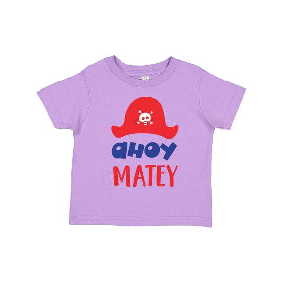 Inktastic Ahoy Matey, Pirate Hat, Skull and Bones, Pirates Boys or Girls Toddler T-Shirt
