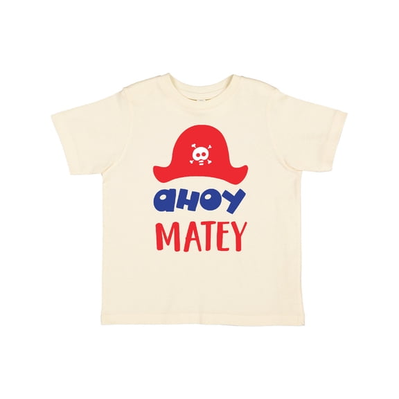 Inktastic Ahoy Matey, Pirate Hat, Skull and Bones, Pirates Boys or Girls Toddler T-Shirt