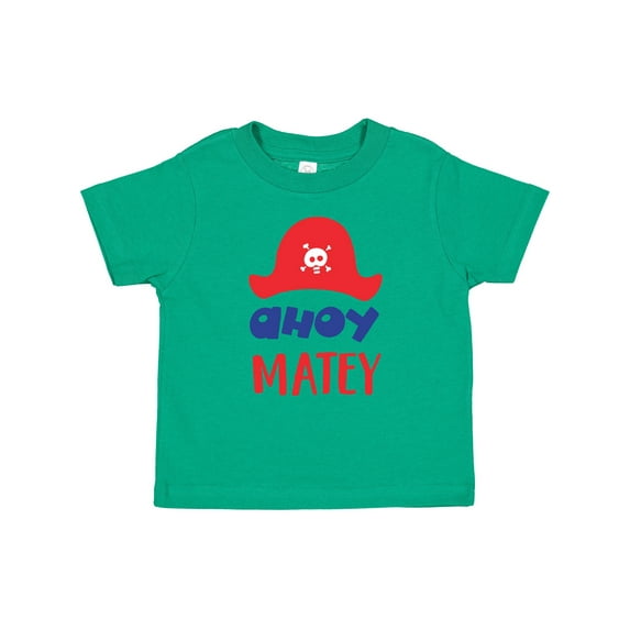Inktastic Ahoy Matey, Pirate Hat, Skull and Bones - Red Blue Boys or Girls Baby T-Shirt