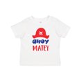 thumbnail image 1 of Inktastic Ahoy Matey, Pirate Hat, Skull and Bones - Red Blue Boys or Girls Baby T-Shirt, 1 of 5
