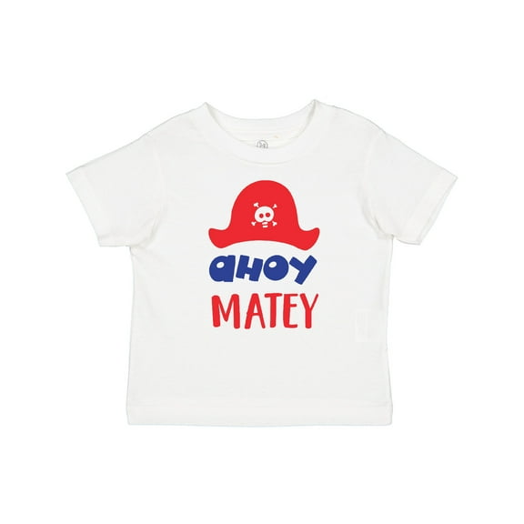 Inktastic Ahoy Matey, Pirate Hat, Skull and Bones - Red Blue Boys or Girls Baby T-Shirt