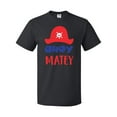 thumbnail image 1 of Inktastic Ahoy Matey, Pirate Hat, Skull and Bones - Red Blue T-Shirt, 1 of 5