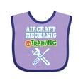 thumbnail image 1 of Inktastic Aircraft Mechanic in Training Future Occupation Boys or Girls Baby Bib, 1 of 4