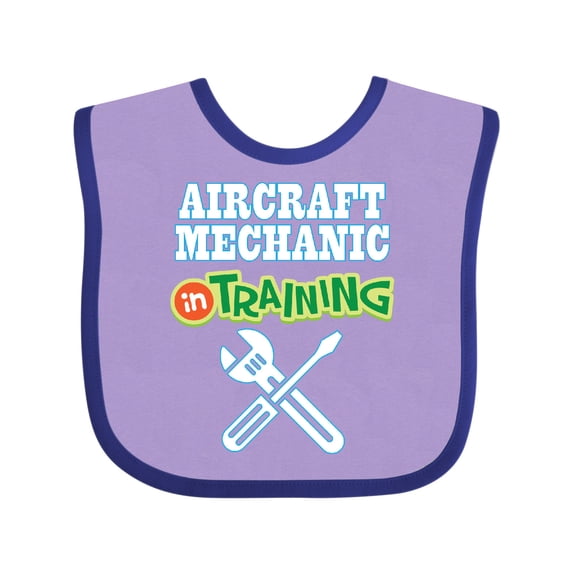 Inktastic Aircraft Mechanic in Training Future Occupation Boys or Girls Baby Bib