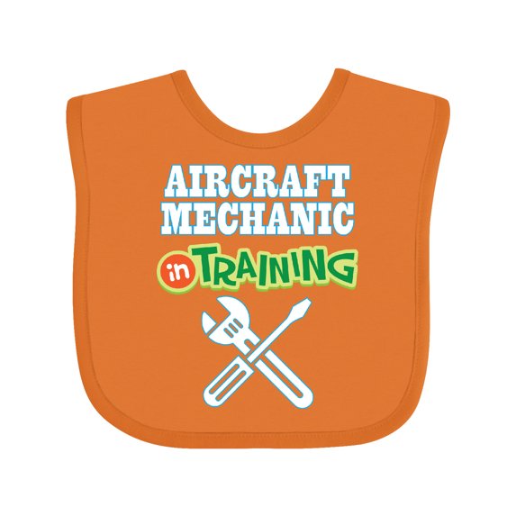Inktastic Aircraft Mechanic in Training Future Occupation Boys or Girls Baby Bib