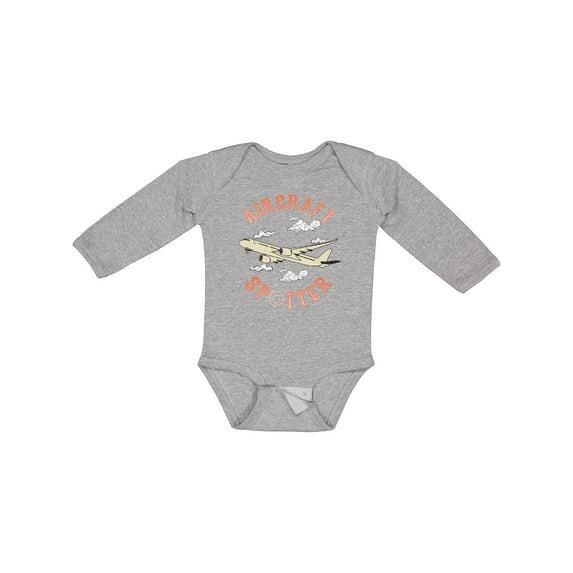 Inktastic Aircraft Spotter Plane Lover Boys or Girls Long Sleeve Baby Bodysuit