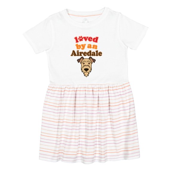 Inktastic Airedale Terrier Dog Lover Girls Toddler Dress