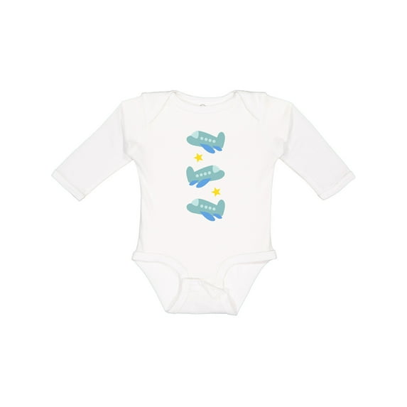 Inktastic Airplane Cute Planes for Boys Boys Long Sleeve Baby Bodysuit