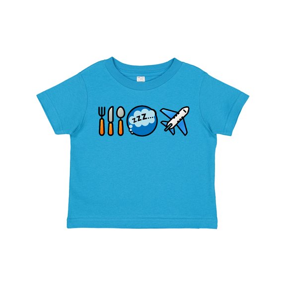 Inktastic Airplane Eat Sleep Fly Boys or Girls Toddler T-Shirt