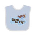 thumbnail image 1 of Inktastic Airplane Future Pilot Born to Fly Boys Baby Bib, 1 of 4