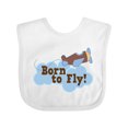 thumbnail image 1 of Inktastic Airplane Future Pilot Born to Fly Boys Baby Bib, 1 of 4