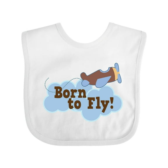 Inktastic Airplane Future Pilot Born to Fly Boys Baby Bib