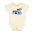 thumbnail image 1 of Inktastic Airplane Future Pilot Born to Fly Boys Baby Bodysuit, 1 of 5