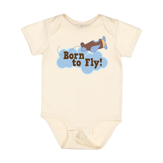 Inktastic Airplane Future Pilot Born to Fly Boys Baby Bodysuit
