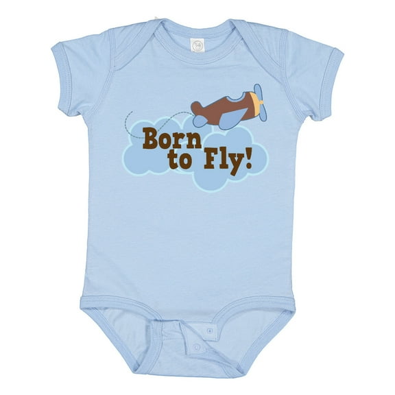 Inktastic Airplane Future Pilot Born to Fly Boys Baby Bodysuit