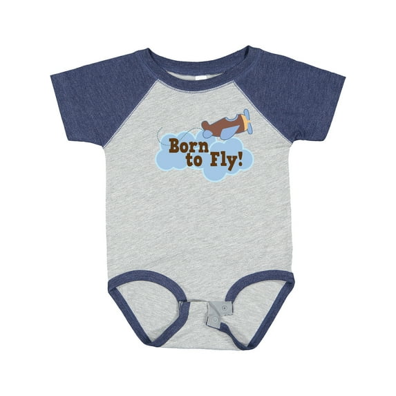 Inktastic Airplane Future Pilot Born to Fly Boys Baby Bodysuit
