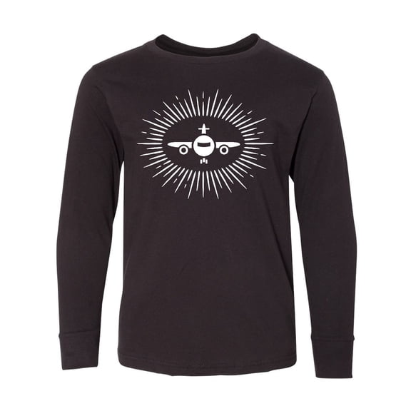 Inktastic Airplane Future Pilot Long Sleeve Youth T-Shirt