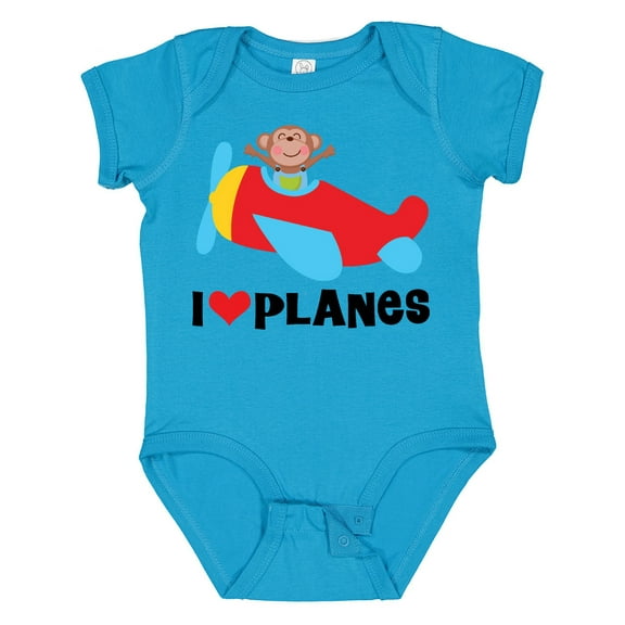 Inktastic Airplane I Love Planes Boys Baby Bodysuit