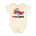 thumbnail image 1 of Inktastic Airplane I Love Planes Boys Baby Bodysuit, 1 of 5