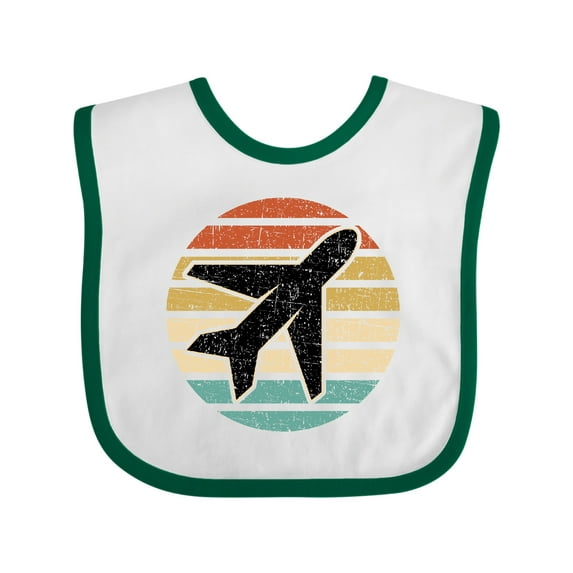 Inktastic Airplane Pilot Vintage Sunset Boys or Girls Baby Bib