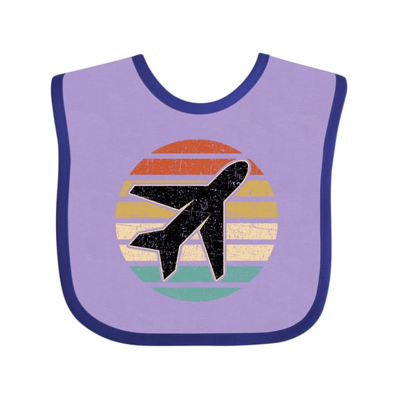 Inktastic Airplane Pilot Vintage Sunset Boys or Girls Baby Bib