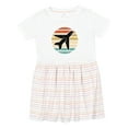 thumbnail image 1 of Inktastic Airplane Pilot Vintage Sunset Girls Toddler Dress, 1 of 5