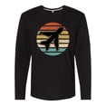 thumbnail image 1 of Inktastic Airplane Pilot Vintage Sunset Long Sleeve T-Shirt, 1 of 5