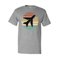 thumbnail image 1 of Inktastic Airplane Pilot Vintage Sunset T-Shirt, 1 of 5