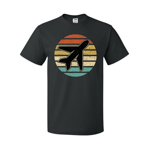 Inktastic Airplane Pilot Vintage Sunset T-Shirt