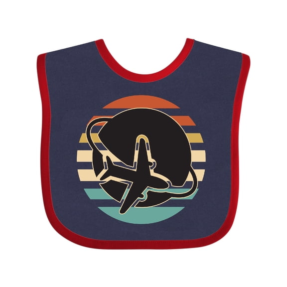 Inktastic Airplane Trip Vintage Travel Boys or Girls Baby Bib