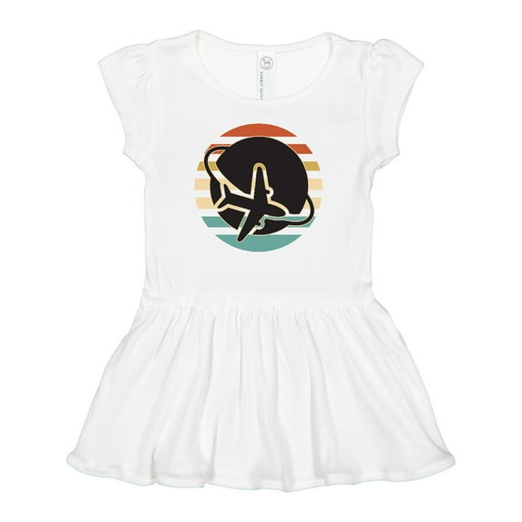 Inktastic Airplane Trip Vintage Travel Girls Baby Dress