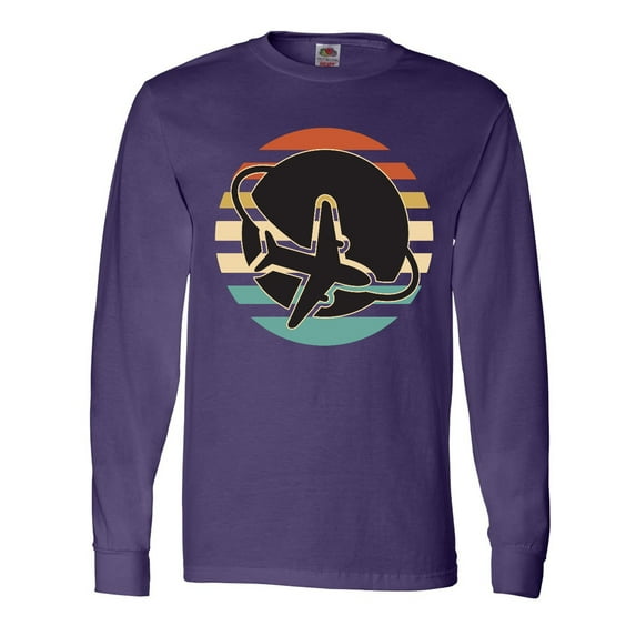 Inktastic Airplane Trip Vintage Travel Long Sleeve T-Shirt