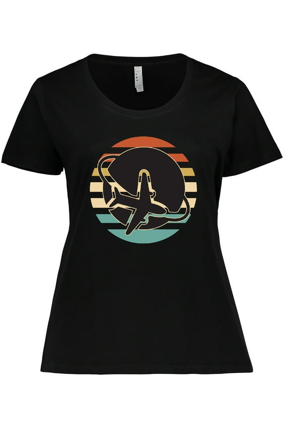 Airplane Trip Vintage Travel Women's Plus Size T-Shirt