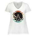 thumbnail image 1 of Inktastic Airplane Trip Vintage Travel Women's Plus Size V-Neck T-Shirt, 1 of 5