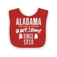 thumbnail image 1 of Inktastic Alabama Awesome Since 1819 Boys or Girls Baby Bib, 1 of 4