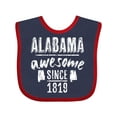 thumbnail image 1 of Inktastic Alabama Awesome Since 1819 Boys or Girls Baby Bib, 1 of 4