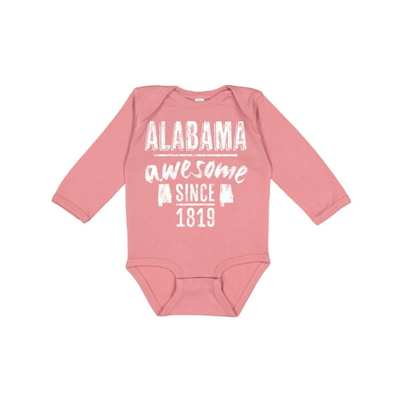 Inktastic Alabama Awesome Since 1819 Boys or Girls Long Sleeve Baby Bodysuit