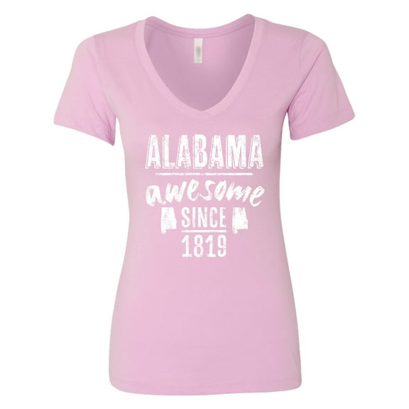 Inktastic Alabama Awesome Since 1819 Women's V-Neck T-Shirt