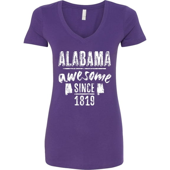 Inktastic Alabama Awesome Since 1819 Women's V-Neck T-Shirt